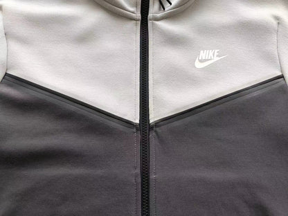 NIKE TECH FLEECE HOODIE x GREY/BLACK/GREEN