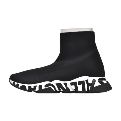 BALENCIAGA SPEED GRAFFITI TRAINERS x BLACK WHITE - Prime Reps