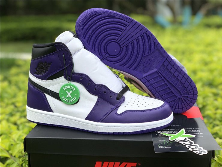 JORDAN 1 HIGH x COURT PURPLE WHITE - Prime Reps