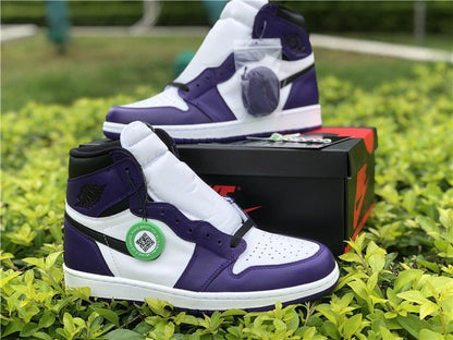 JORDAN 1 HIGH x COURT PURPLE WHITE - Prime Reps