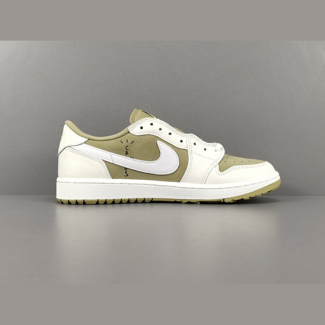 JORDAN 1 LOW GOLF x TRAVIS SCOTT NEUTRAL OLIVE - Prime Reps