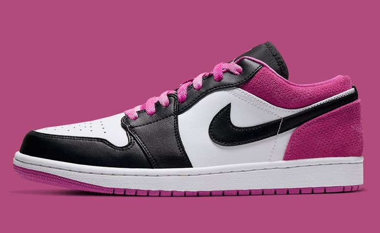 JORDAN 1 LOW x BLACK ACTIVE FUCHSIA - Prime Reps