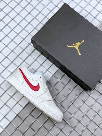 JORDAN 1 LOW x WHITE UNIVERSITY RED - Prime Reps