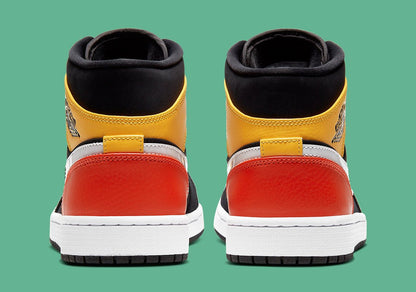 JORDAN 1 MID x BLACK AMARILLO ORANGE - Prime Reps