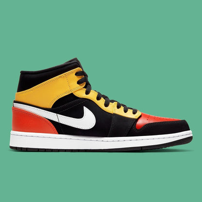 JORDAN 1 MID x BLACK AMARILLO ORANGE - Prime Reps