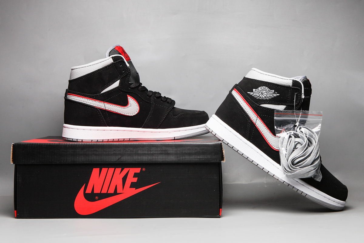 JORDAN 1 MID x BLACK PARTICLE GREY GYM RED - Prime Reps