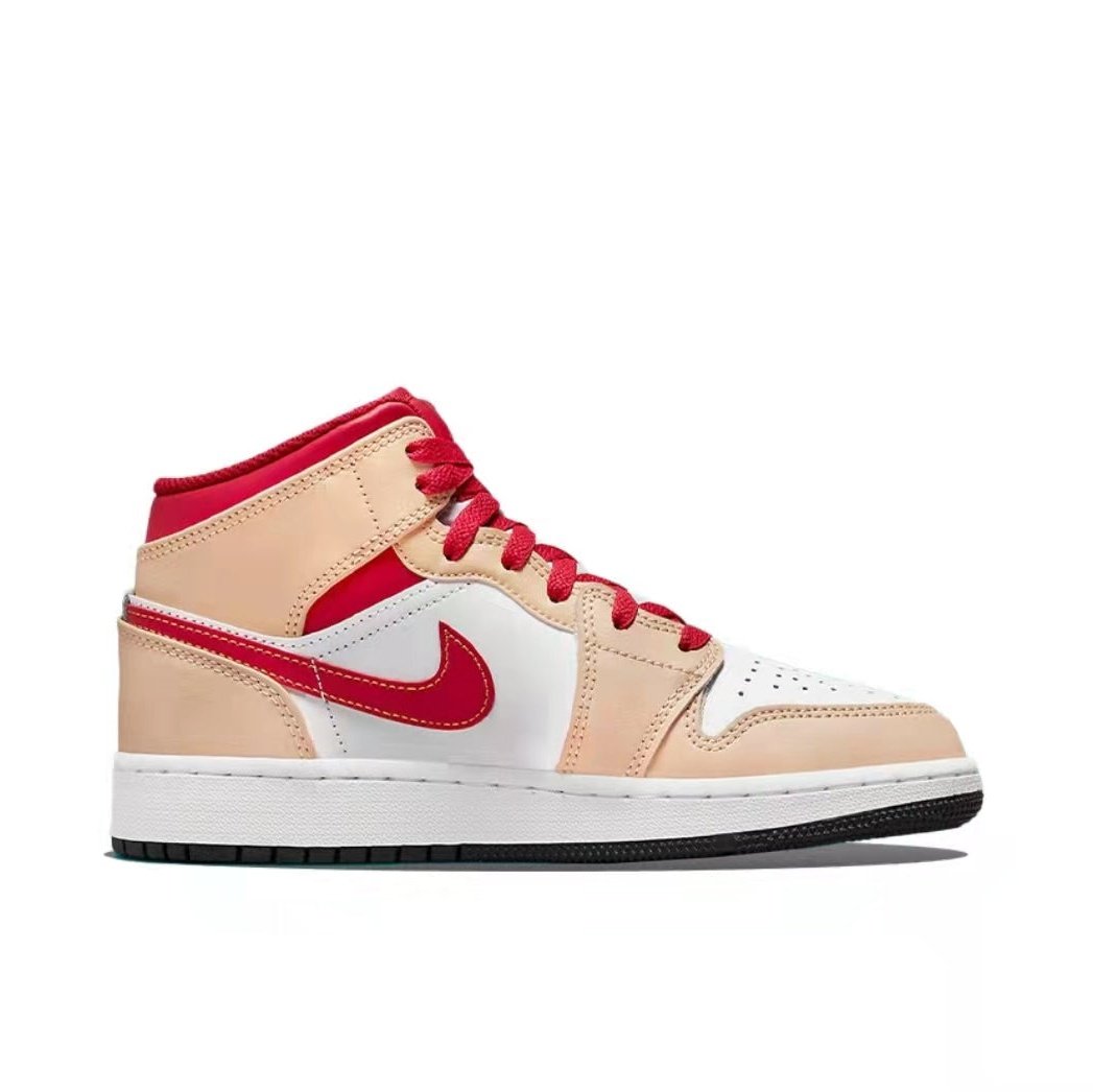 JORDAN 1 MID x LIGHT CURRY CARDINAL - Prime Reps