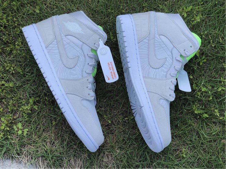 JORDAN 1 MID x VAST GREY GHOST GREEN - Prime Reps