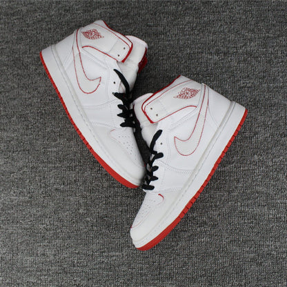 JORDAN 1 RETRO MID x WHITE GYM RED BLACK - Prime Reps