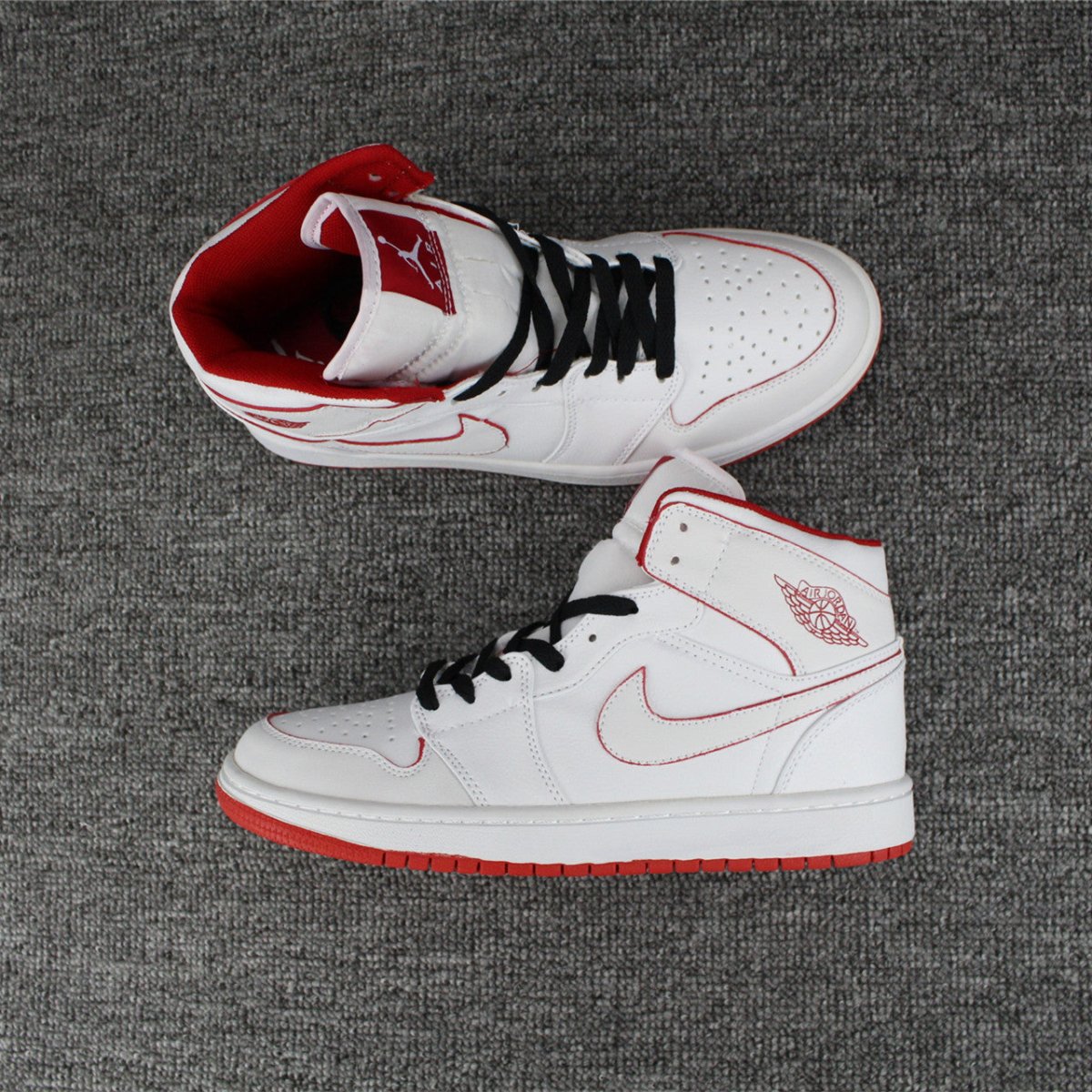 JORDAN 1 RETRO MID x WHITE GYM RED BLACK - Prime Reps