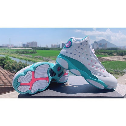 JORDAN 13 RETRO x WHITE SOAR GREEN PINK - Prime Reps