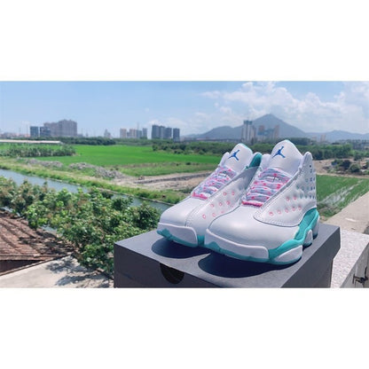 JORDAN 13 RETRO x WHITE SOAR GREEN PINK - Prime Reps