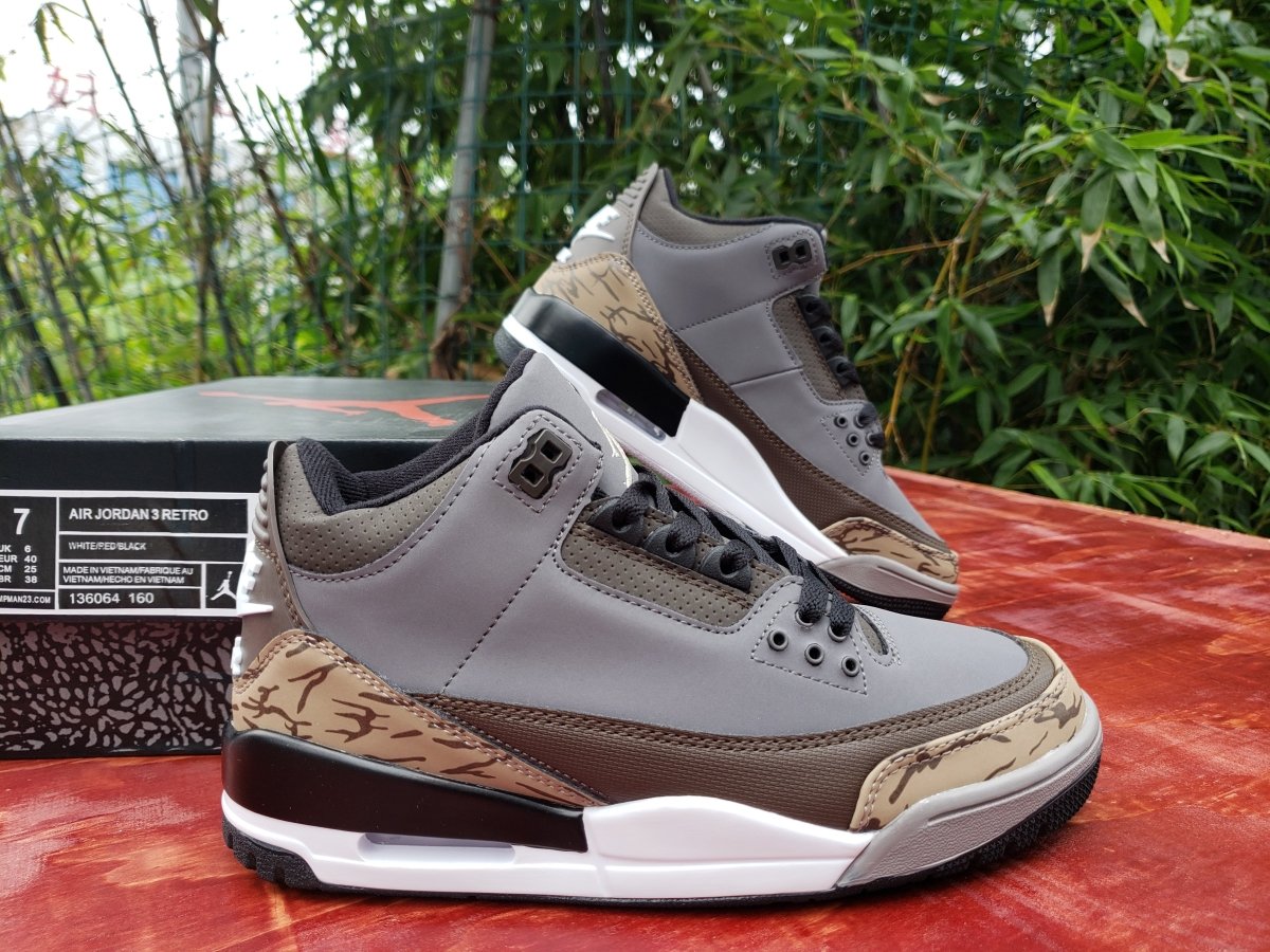 JORDAN 3 RETRO x COOL GREY/EARTH BROWN - Prime Reps