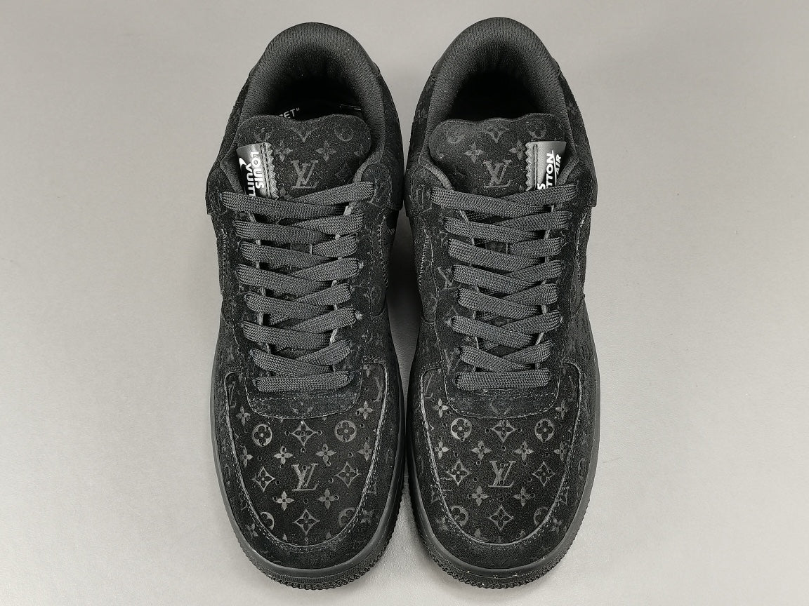 NIKE AIR FORCE 1 x LOUIS VUITTON BLACK/BLACK - Prime Reps