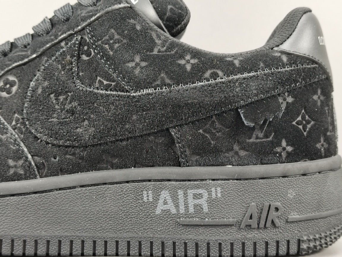 NIKE AIR FORCE 1 x LOUIS VUITTON BLACK/BLACK - Prime Reps