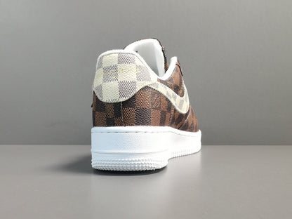 NIKE AIR FORCE 1 x LOUlS VUlTTON BROWN/WHITE - Prime Reps