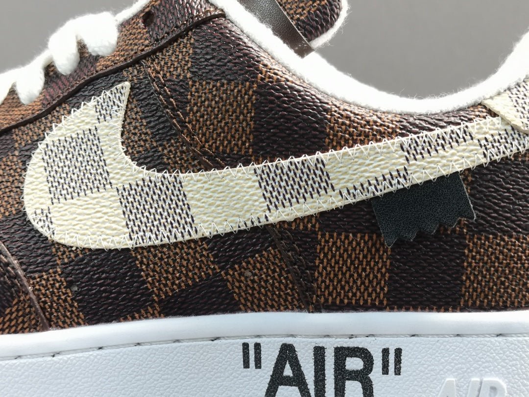 NIKE AIR FORCE 1 x LOUlS VUlTTON BROWN/WHITE - Prime Reps