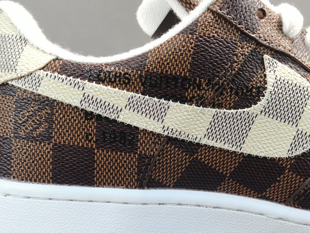 NIKE AIR FORCE 1 x LOUlS VUlTTON BROWN/WHITE - Prime Reps