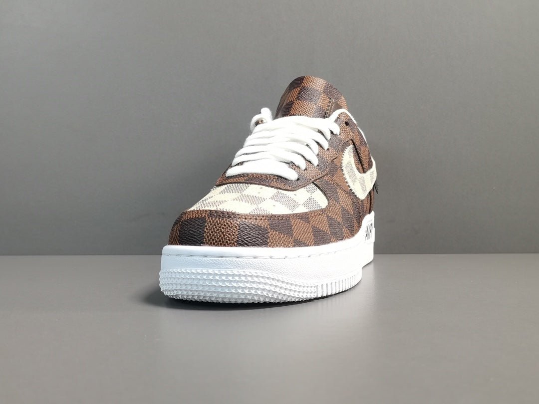 NIKE AIR FORCE 1 x LOUlS VUlTTON BROWN/WHITE - Prime Reps